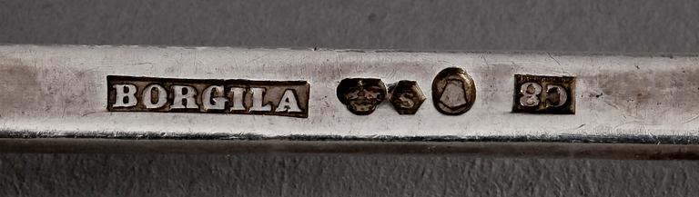 PARTI SILVER, 5 delar, Ray Urban, Georg Jensen samt Borgila, 1928 - 75, tot vikt ca 244g.