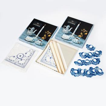 Royal Copenhagen, a 31-piece full lace porcelain coffee service, "Blue Fluted", Denmark, 1969-91.