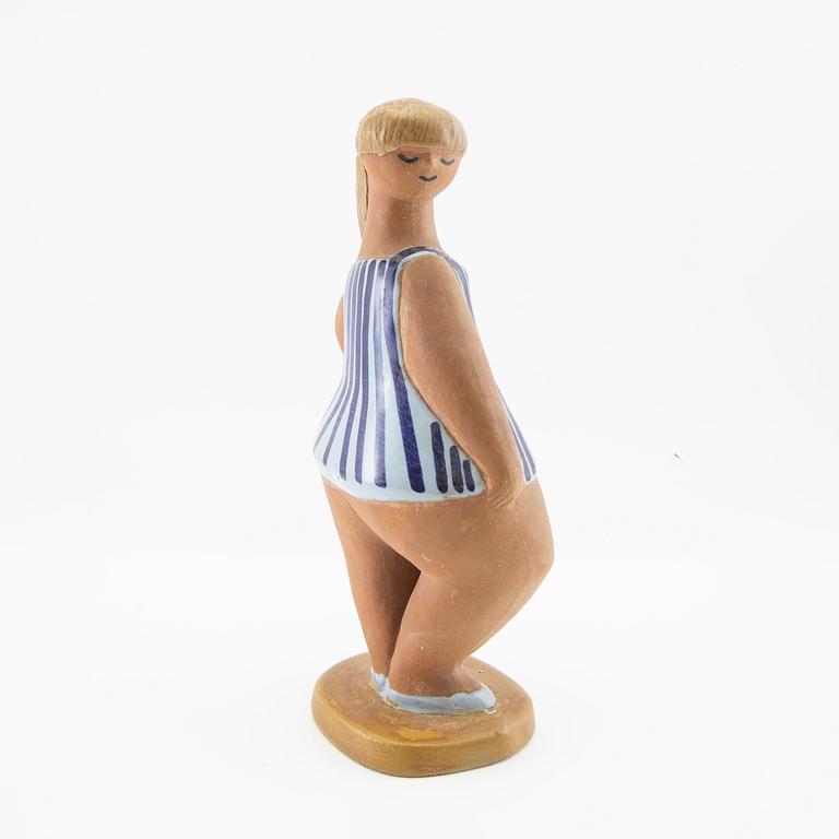 Lisa Larson, figurine, "Dora" from the series "The ABC Girls", Gustavsberg glazed stoneware.