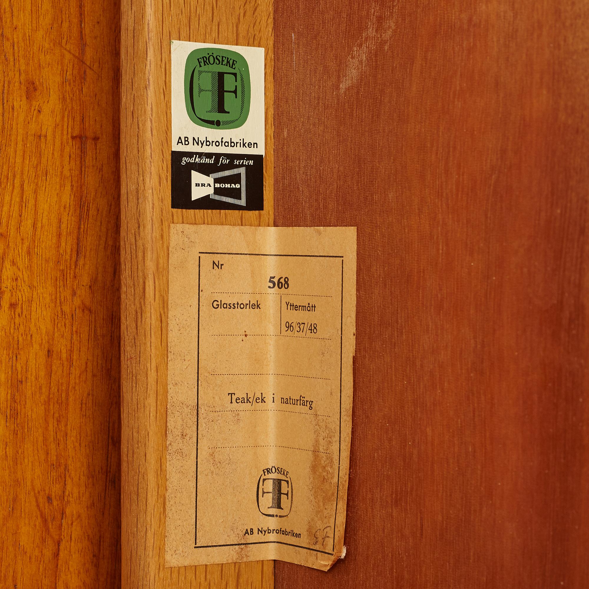 Satsbord, tre delar, AB Nybrofabriken, 1960-tal.