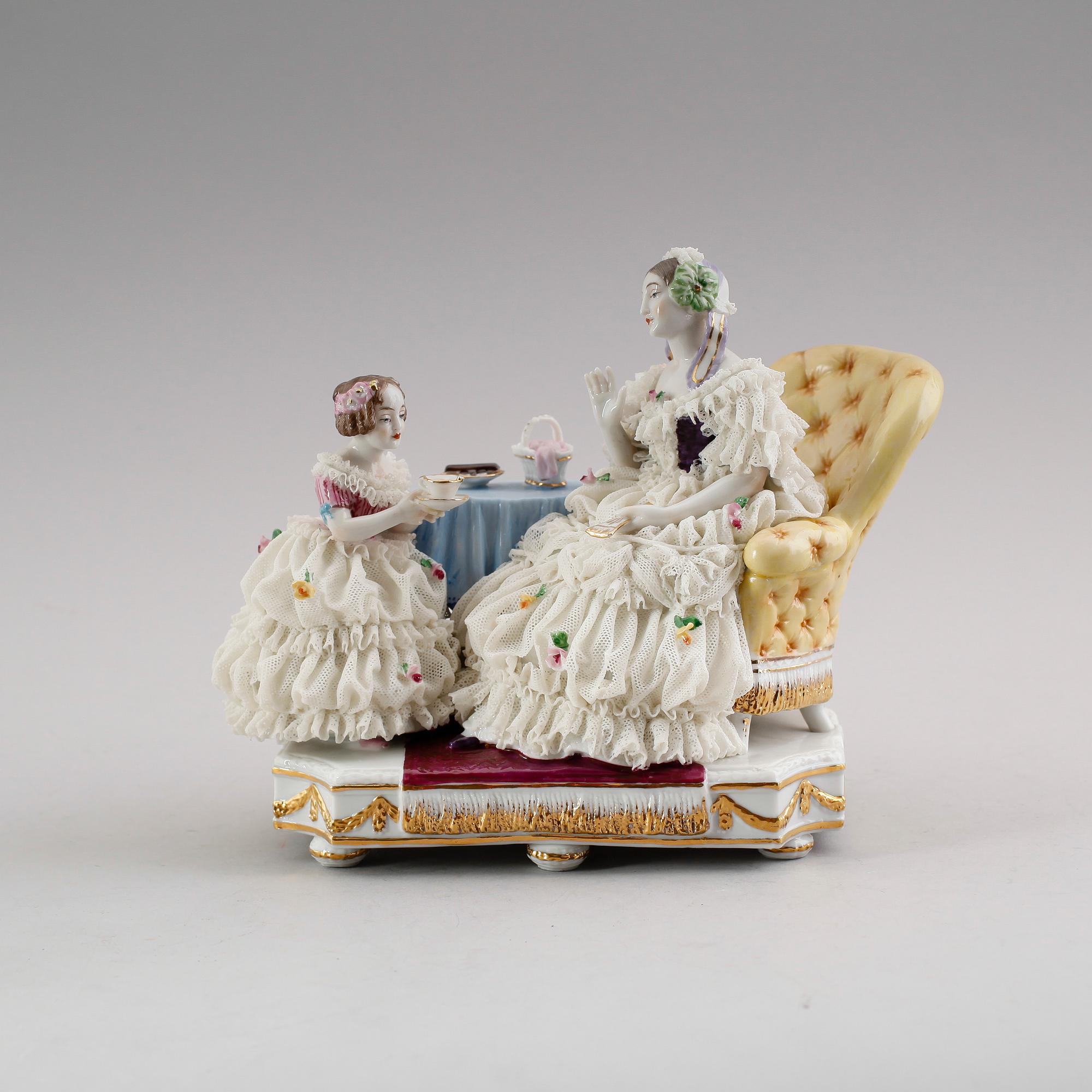 FIGURGRUPP, porslin, Tyskland, 1900-talets första hälft.