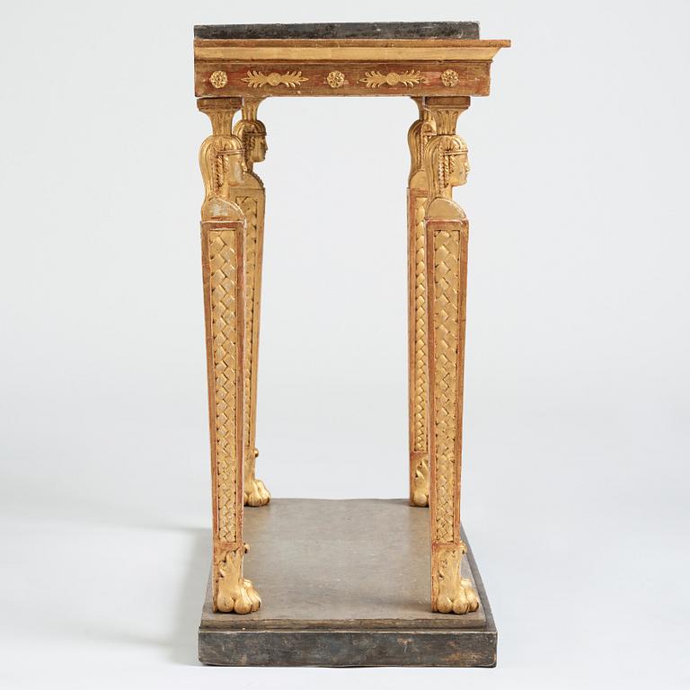 A late Gustavian early 19th century console table by J Frisk.