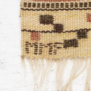 Märta Måås-Fjetterström, a textile, 'Rabatten', flat weave, ca 100 x 50 cm, signed MMF.