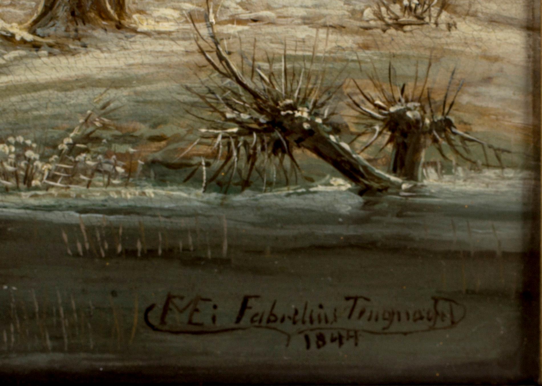 FREDERIK MICHAEL FABRITIUS DE TENGNAGEL, Olja på pannå, signerad och daterad 1844.