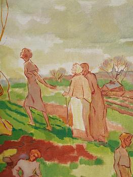 Lotte Laserstein, Fantasy landscape with people.