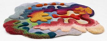 Camilla Iliefski, a carpet, "Chromatic Thoughts" hand-tufted and cut in relief , c 135 x 135 cm.