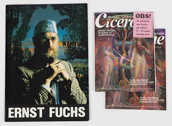 Ernst Fuchs, "Beneath the tree", mapp.  + två inramade.
