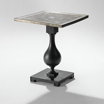 Anna Petrus, a pewter top tray table on a base by Uno Åhrén, executed in her studio, Stockholm, ca 1922-25.