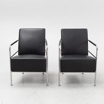 Gunilla Allard, a pair of leather upholstered 'Cinema' easy chairs, Lammhults.