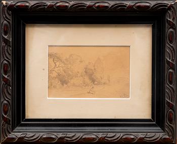 HJALMAR MUNSTERHJELM, blyertsteckning, signerad.