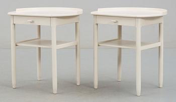 NATTDUKSBORD, ett par, Design S Engström & G. Myrstrand, Bodafors, dat 1968.