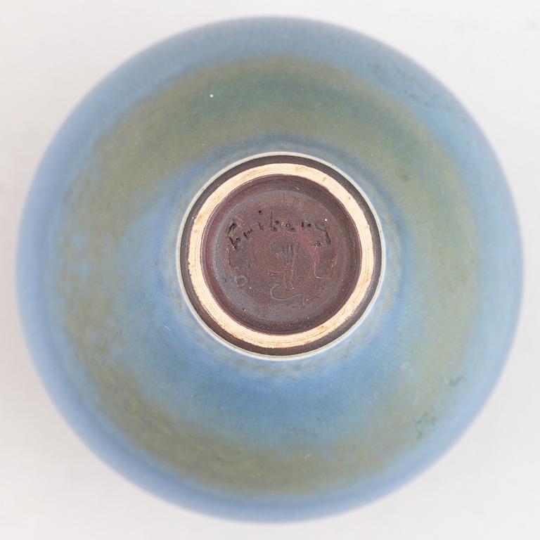 Four miniature vases and bowl by Berndt Friberg, Gustavsberg, 1958-1972.