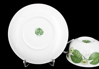 TÉKOPPAR, 6 st, porslin, "Näckros", Stig Lindberg Gustavsberg.