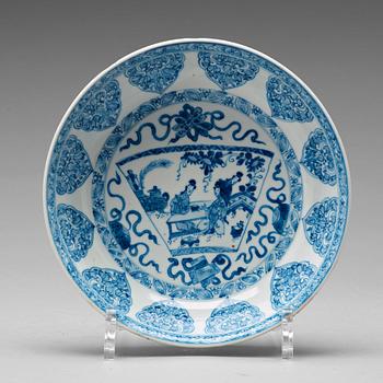 544. A blue and white bowl, Qing dynasty, Kangxi (1662-1722).