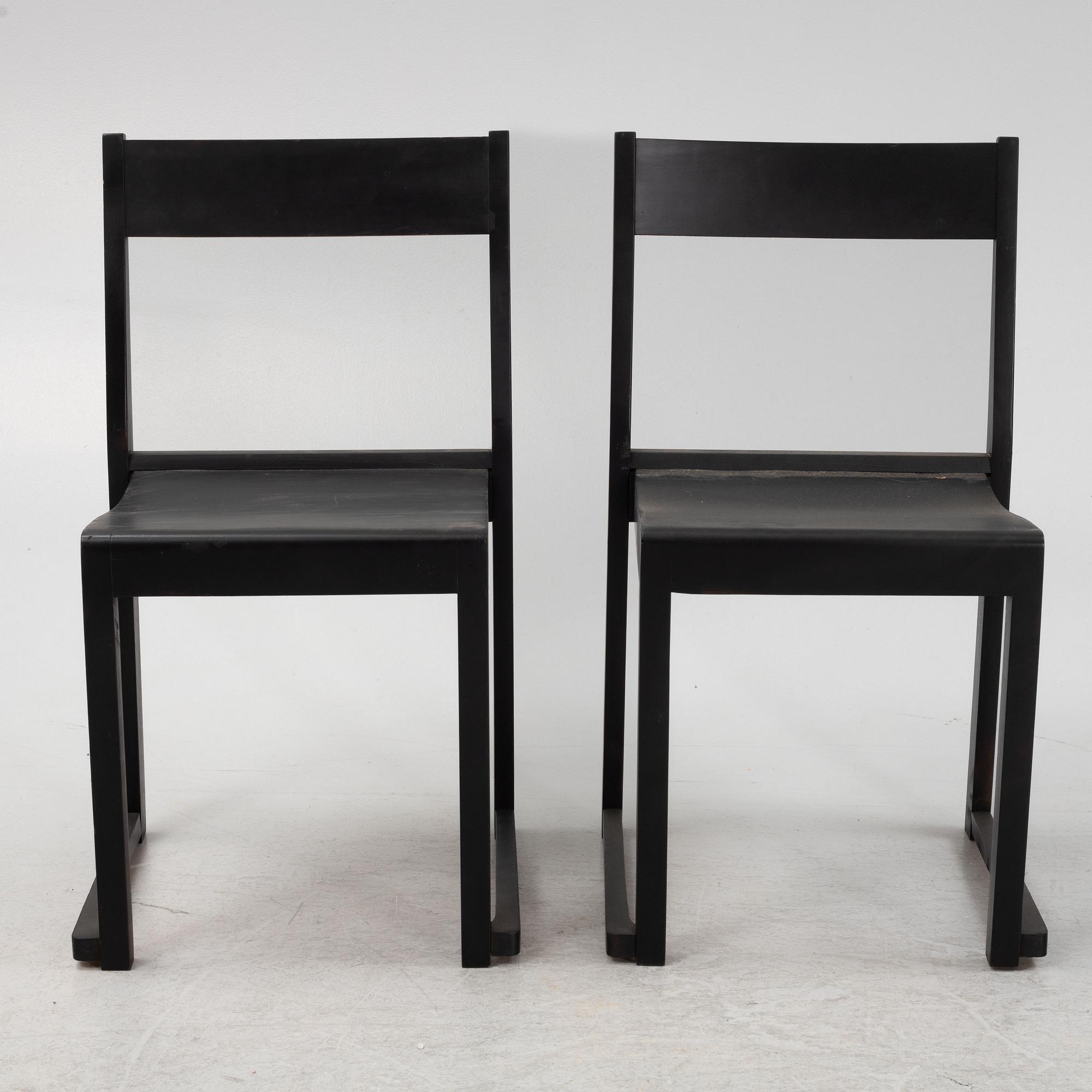 Sven Markelius, a set of six chairs, mid 20th Century.