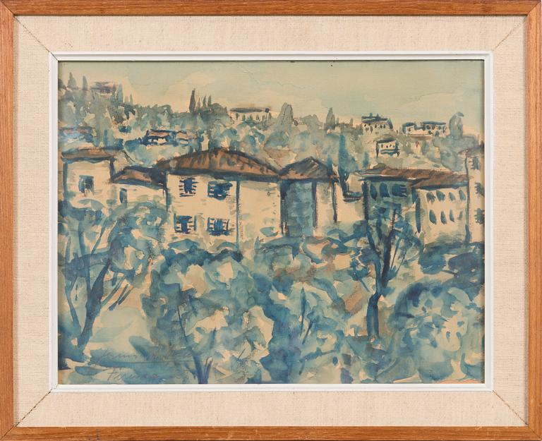 Armas Mikola, watercolour, signed and dated -33.