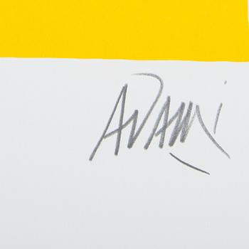 VALERIO ADAMI, färgserigrafi, signerad och numrerad XIX/XX.