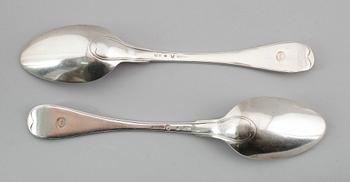 MATSKEDAR, 4 st, silver, Petter Eneroth, Stockholm 1803. Vikt ca 254 gram.