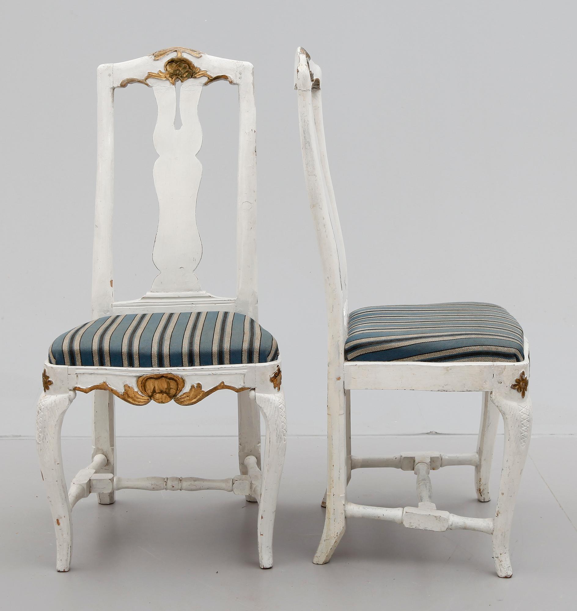 STOLAR, 6 st, senbarock, 1700-tal.