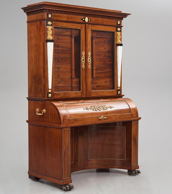 Writing cabinet,  by Johan Söderberg (instrument maker under the carpenter's guild in Stockholm 1803-1820) Empire,