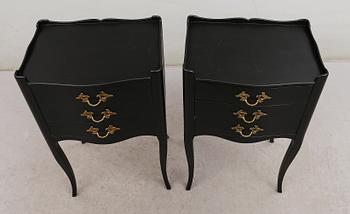 SÄNGBORD, 1 par, 1900-talets andra hälft.