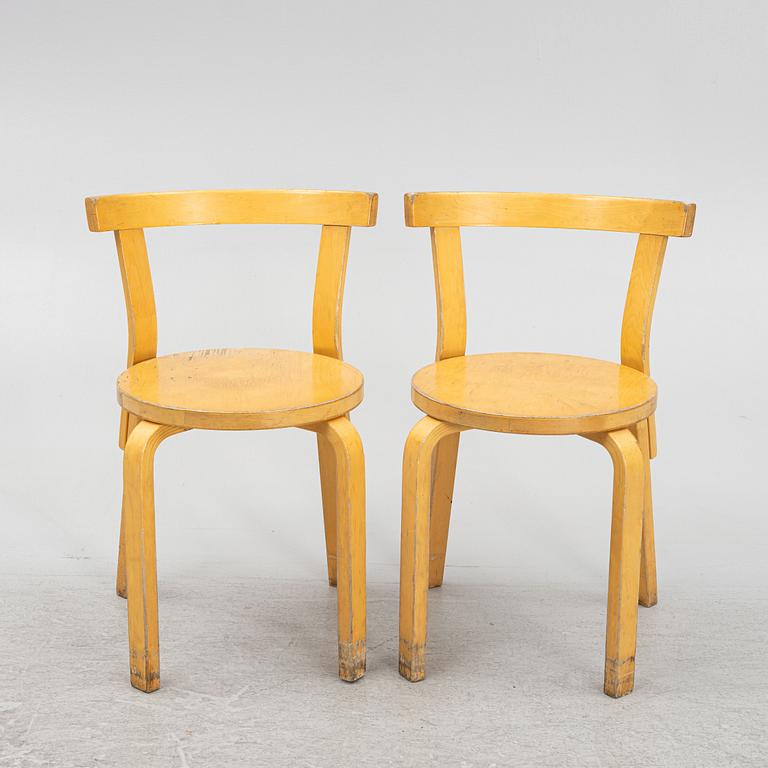 Alvar Aalto, stolar, 6 st, modell 69, Artek, Finland, 1900-talets andra hälft.