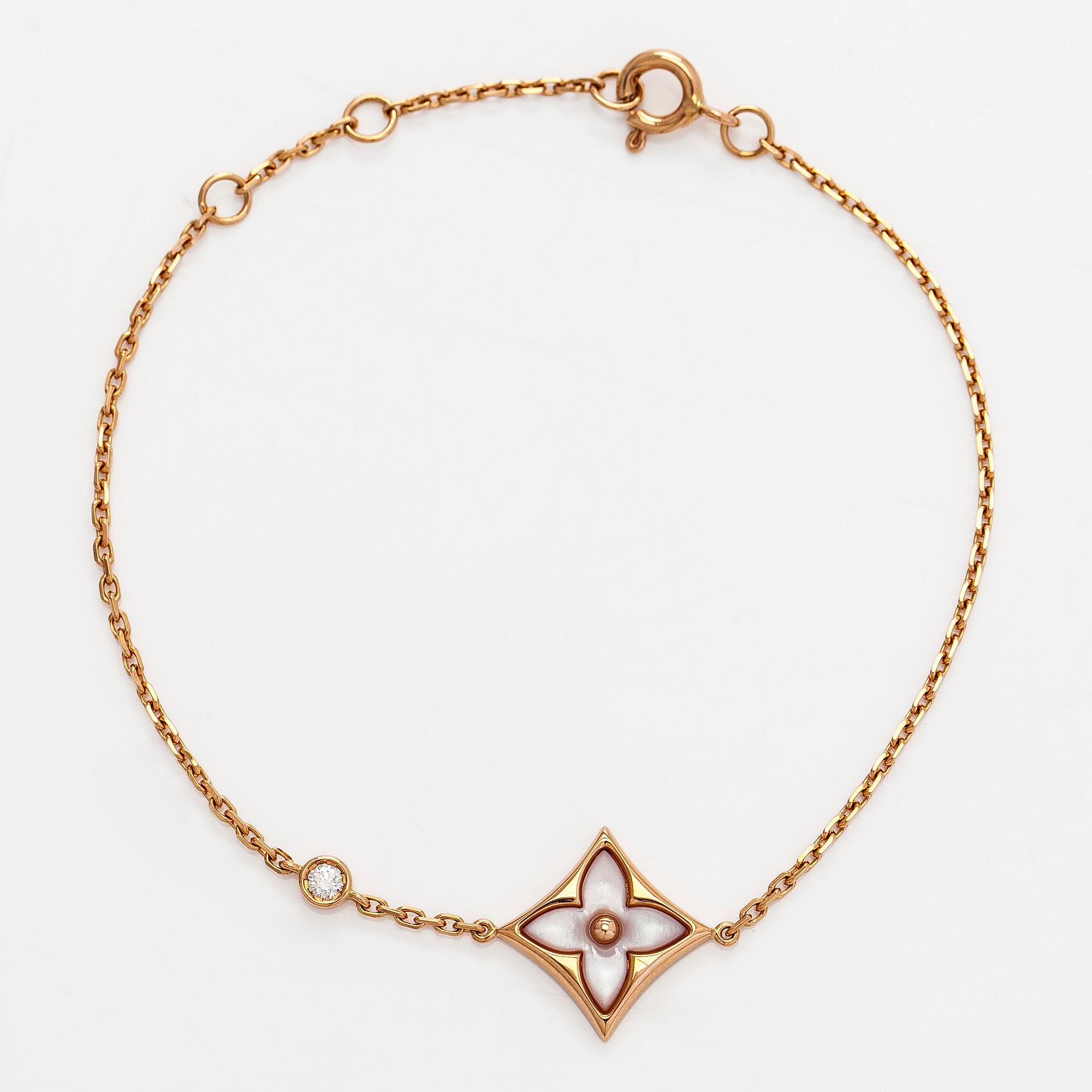 Louis Vuitton, armband, "Color Blossom BB Star", 18K roséguld, rosa pärlemor och en briljantslipad diamant.