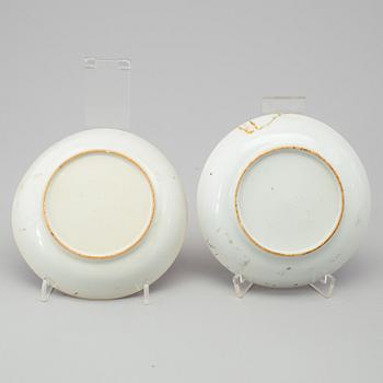 A group of various cups and saucers, Chinese and European, 18th-19th century.
