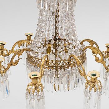 A chandelier, late 19th Century.