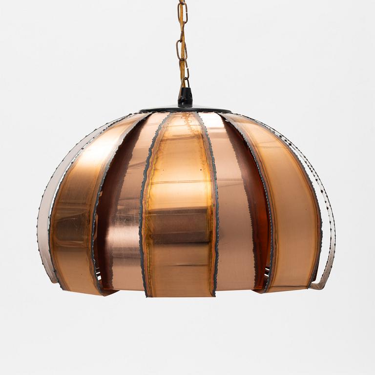 Ceiling lamp, copper, third quarter of the 20th Century.