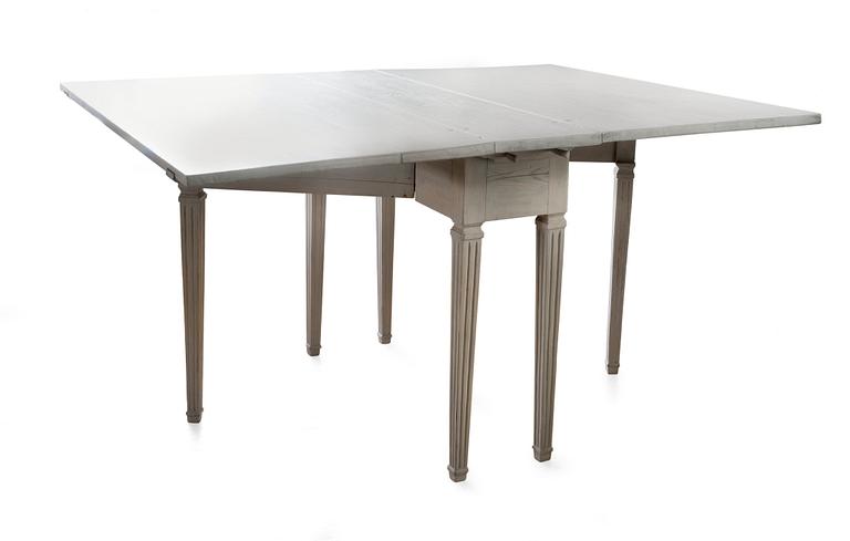 A LATE GUSTAVIAN-STYLE GATELEG TABLE,