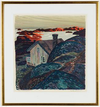 Roland Svensson, lithograph in colours, signed Pt.