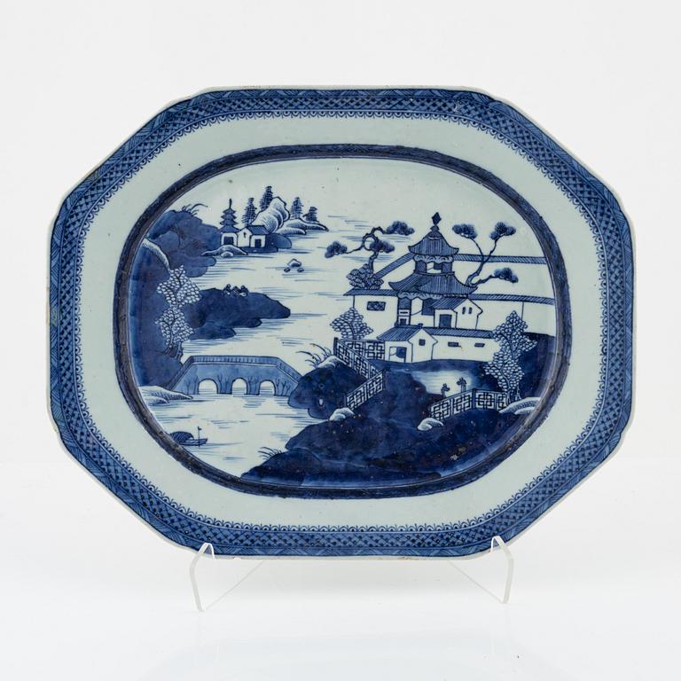 Stekfat, kompaniporslin, Kina, Qingdynastin, 1700/1800-tal.