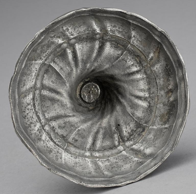 LJUSSTAKE, tenn, rokoko, 1700-tal.