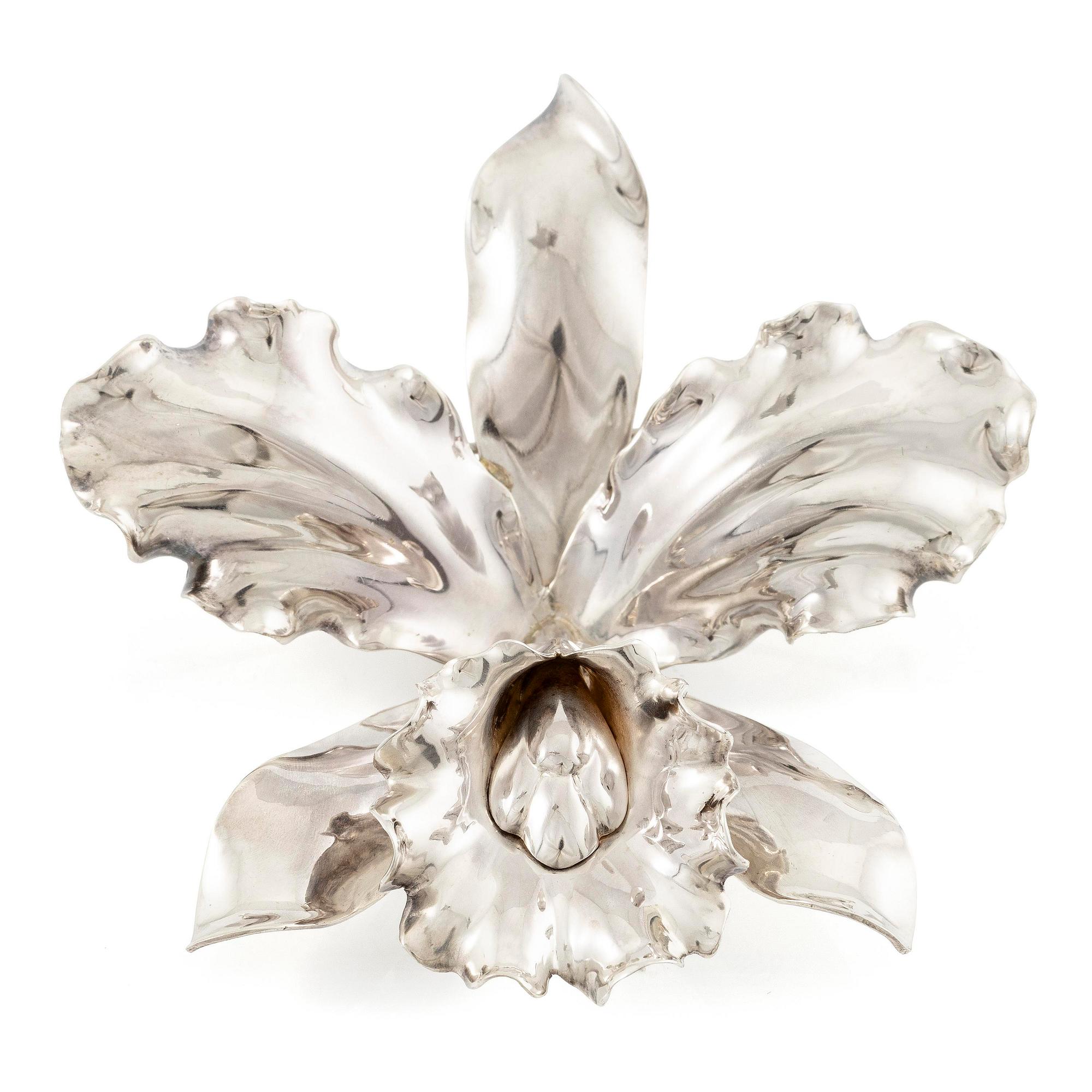 Wiwen Nilsson, a brooch, in the shape of a lily, sterling silver, Lund 1961.