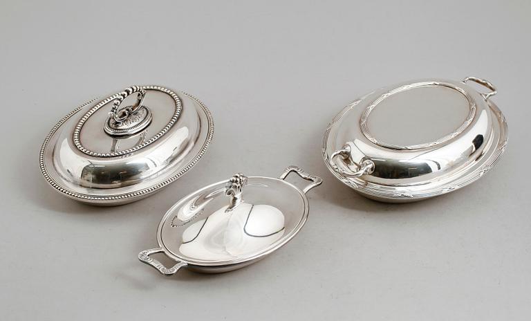 KAROTTER, 3 st, nysilver, 1900-talets första hälft.