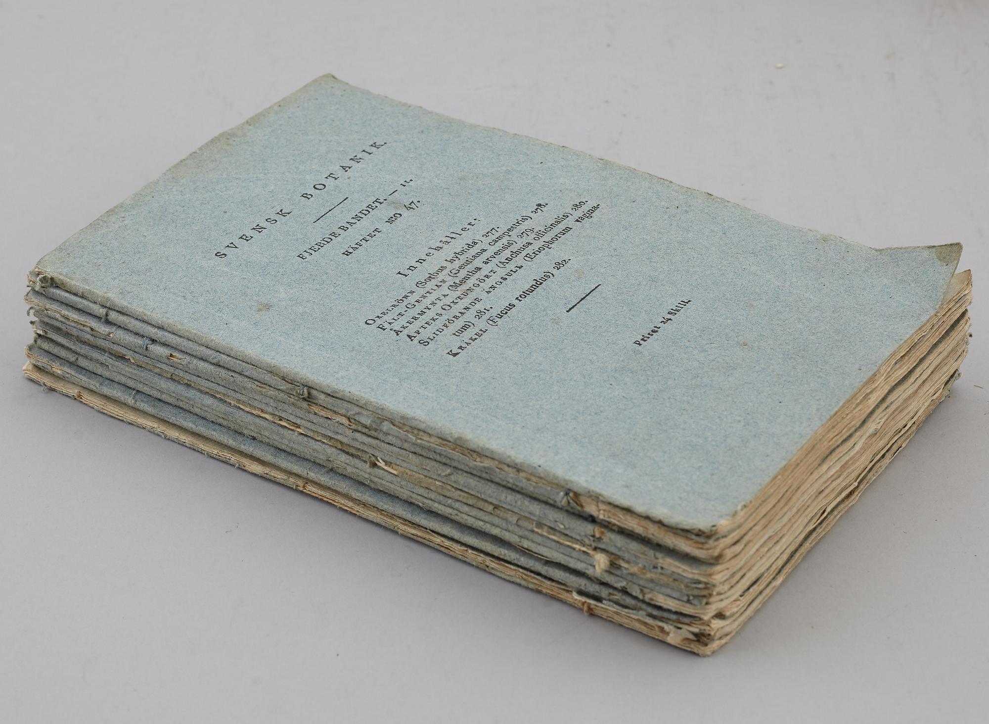 JOHAN WILHELM PALMSTRUCH, "Svensk Botanik, vol I-V. 1803-1805.
