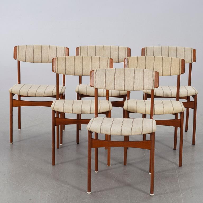 6 Chairs 'Stol Nr 4' Thorsø Stole- och Møbelfabrik, Danmark, second half of the 20th century.