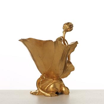 Henri Francois Coutheillas Attributed to, an Art Nouveau gilt-bronze vase, France ca 1900.