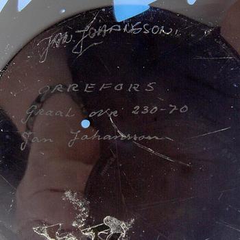 Jan Johansson, Graal bowl signed and numbered Orrefors.
