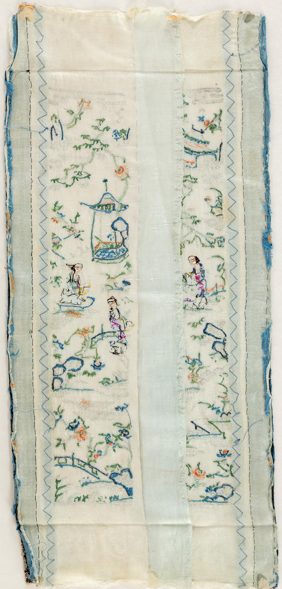 Seven Chinese textiles, 20th century.