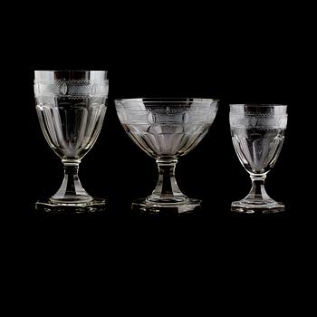 SERVISDELAR, 10 st, glas, 1900-talets första hälft.
