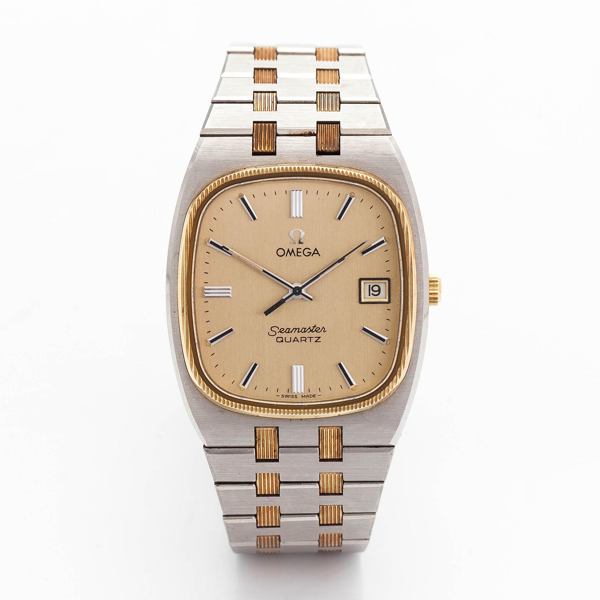 Omega, Seamaster, Quartz, armbandsur, 33 x 39 mm.