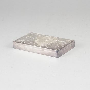 Olle Ohlsson, a sterling silver cigarette box, Stockholm 1974.