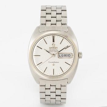 Omega, Constellation, "C", Chronometer, "Linen Dial", wristwatch, 35 mm.