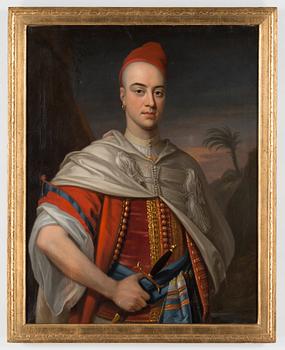 Portrait young nobleman in an oriental costume.