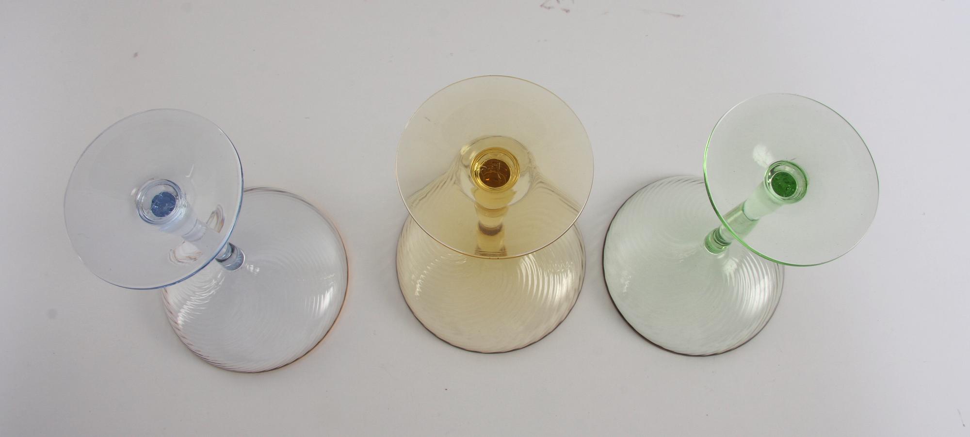 CHAMPAGNESKÅLAR, 10 st, glas, Trelleborgs glasbruk.