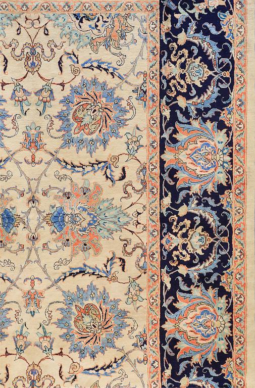 A figural Kashmar carpet, approx. 388 x 304 cm.