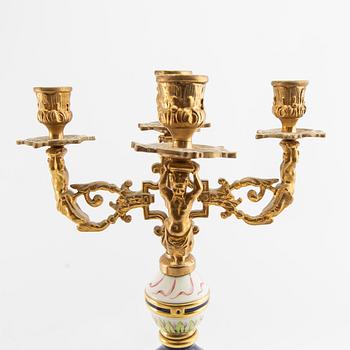 Candelabras, a pair in the Louis XV style, first half of the 20th century.