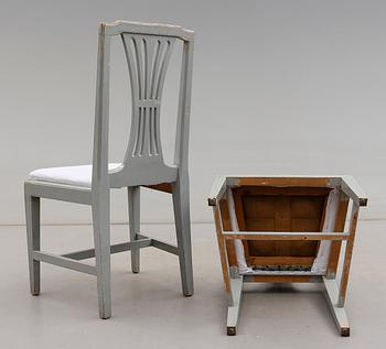 STOLAR, 1 par, gustaviansk stil, 1900-talets första hälft.